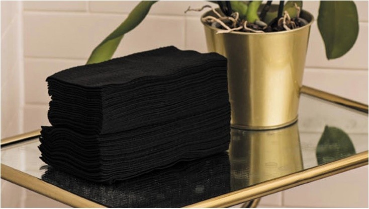 Scrummi Waffle Black Small Towels 40x20cm (700 stuks)
