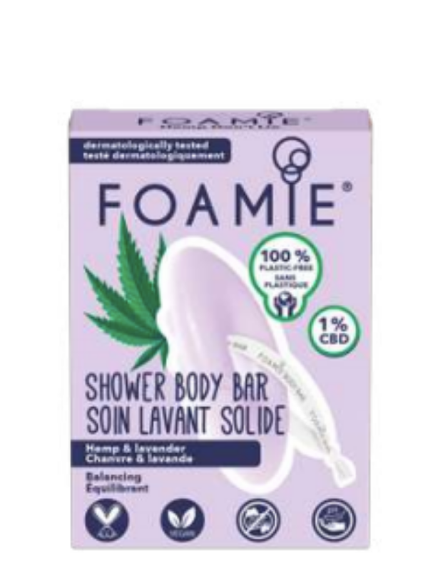 Foamie Shower Body Bar Hemp & Lavender