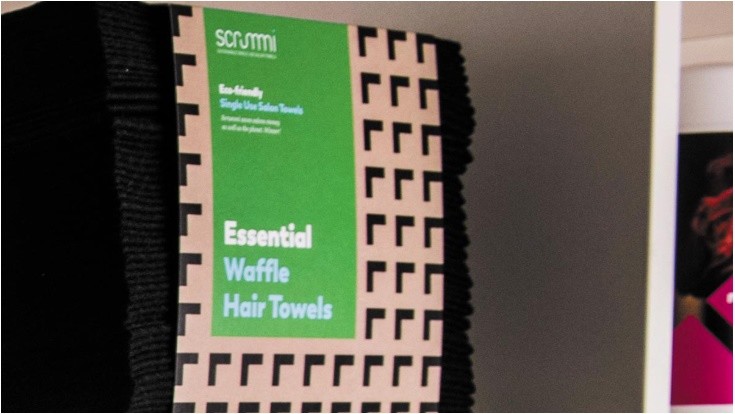 Scrummi Essential Waffle Black Hair Towels 80x40cm 700 stuks